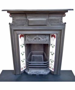 Antique Art Nouveau Combination Fireplace