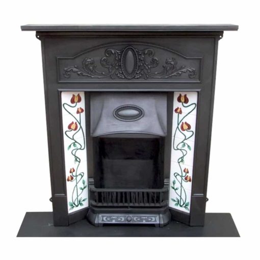 Art Nouveau Edwardian Combination Fireplace