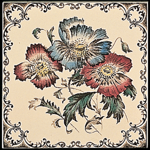 Stovax Poppies Fireplace Tile