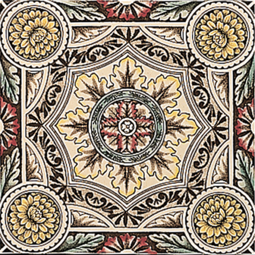 Stovax Symmetrical Floral Pattern Tile