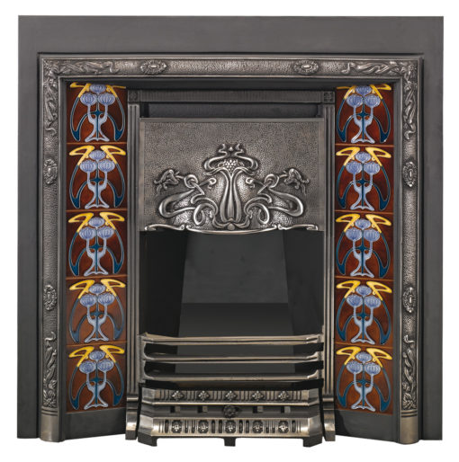 Stovax Art Nouveau Tiled Convector Fireplace Front