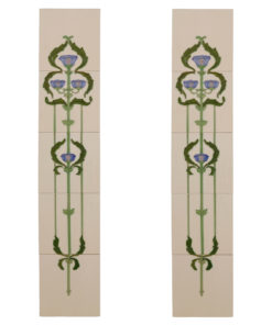 Carron Tubelined Stemming Floral Fireplace Tiles (LGC011)