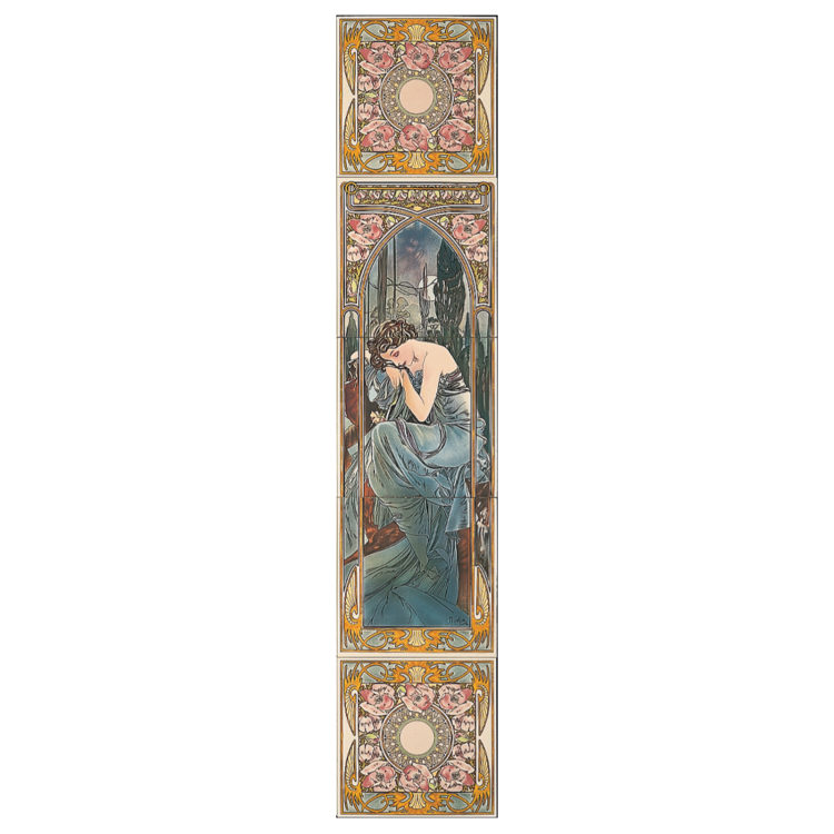 Alphonse Mucha Nocturnal Slumber Tiles (RH) - Victorian Fireplace Store