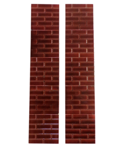 Antique Red Glazed Brick Victorian Fireplace Tiles