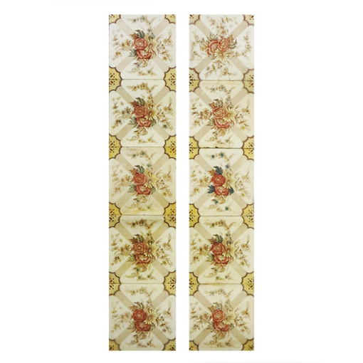 Antique Floral Symmetrical Fireplace Tiles