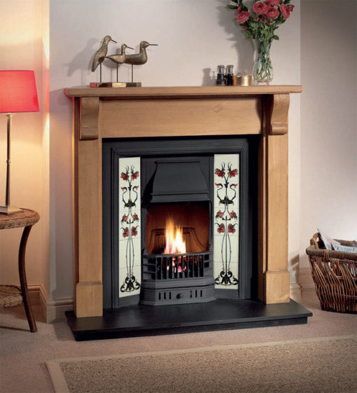 The Prince Cast Iron Tiled Fireplace Insert