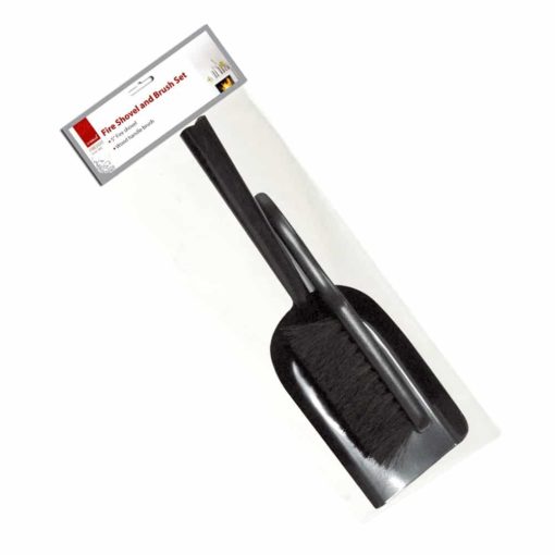 De Vielle Fire Shovel & Brush Set (Black)