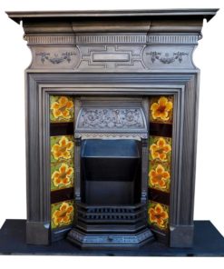 Antique Cast Iron Combination Fireplace