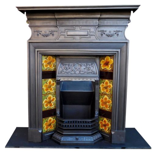 Antique Cast Iron Combination Fireplace