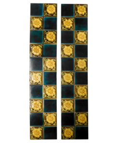 Blue & Yellow Floral Fireplace Tiles