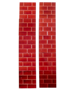 Edwardian Burgundy Red Brick Fireplace Tiles