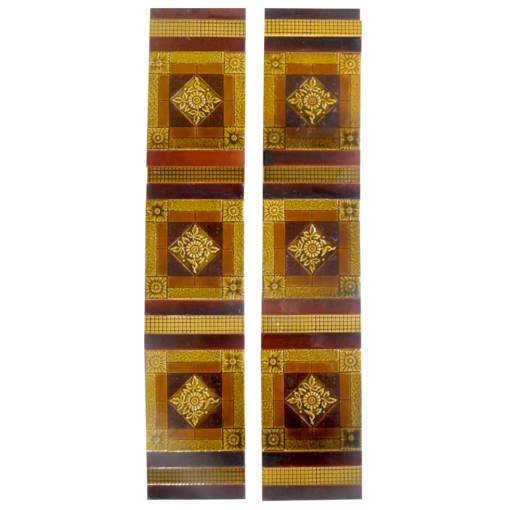 Gold & Amber Victorian Fireplace Tiles