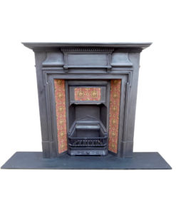 Combination Fireplace With Tiled Canopy