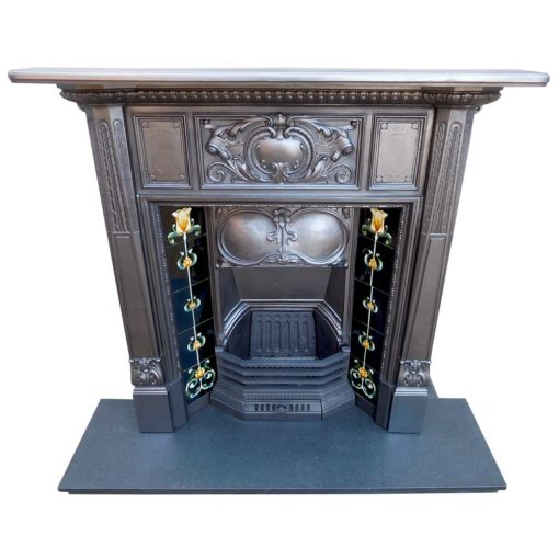 Heavily Detailed Combination Fireplace