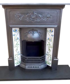 Combination Fireplace With Floral Breast