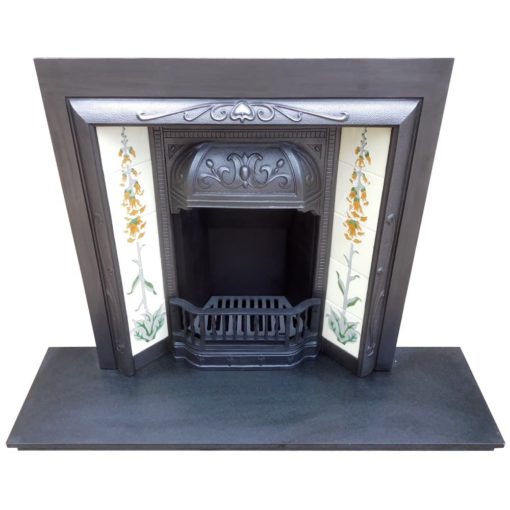 Simple Antique Floral Fireplace Insert