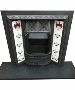 Double Floral Canopy Fireplace Insert