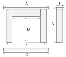 Gallery Fireplace Mantel Dimensions