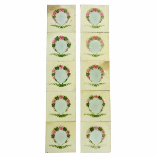 Floral Band Fireplace Tiles