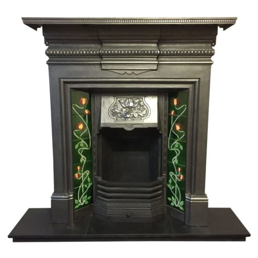 Original Antique Combination Fireplace