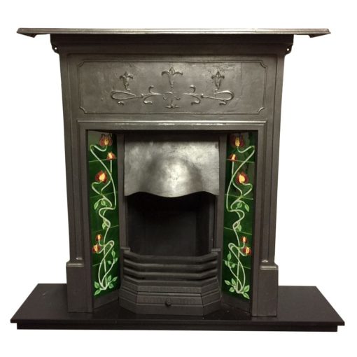 Edwardian Art Nouveau Combination Fireplace