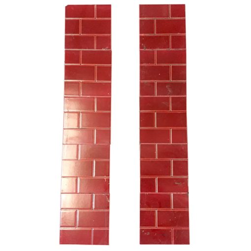 Original Red Brick Fireplace Tile Set