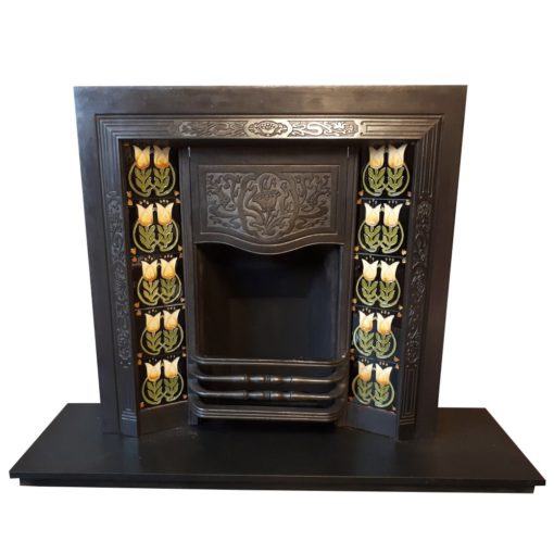 Antique Floral Fireplace Insert