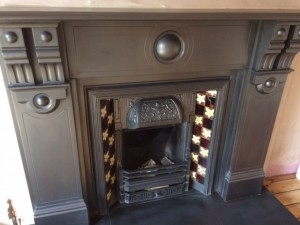 Cast Iron Fireplace & Slate Surround